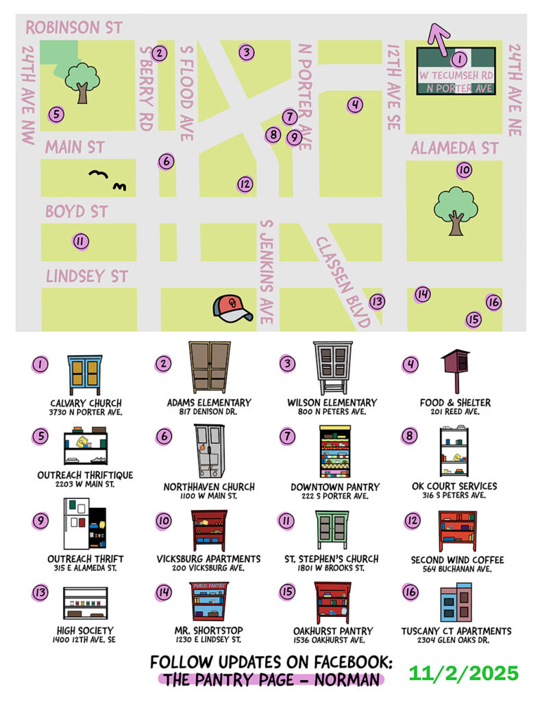 Norman Outdoor Pantry Map 2025 Nov